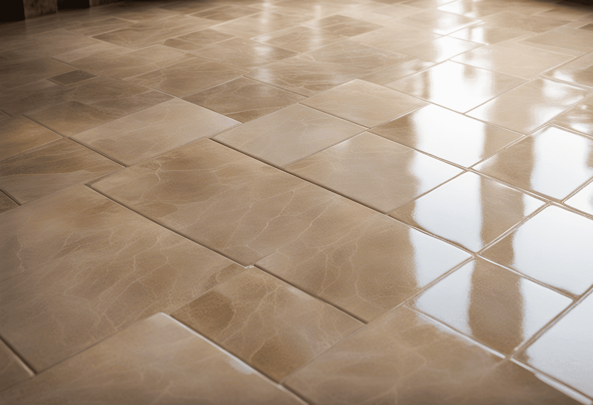 Carrelage en pierre naturelle propre et brillant Nettoyage de carrelage en pierre naturelle