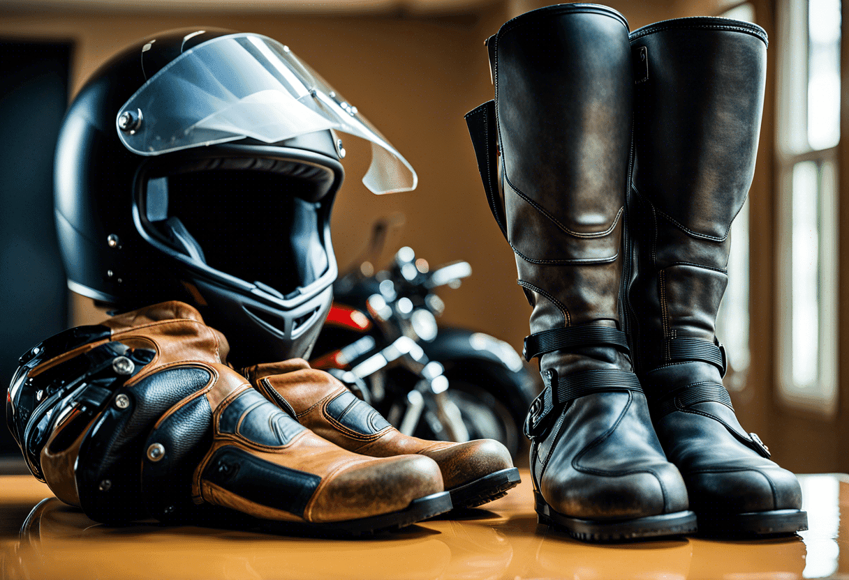 Casque et gants pour protection à moto Équipements essentiels pour rouler en sécurité